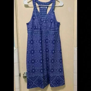 ZX outdoor lifestyle tank dress racerback athliesure purple knit v-Neck.